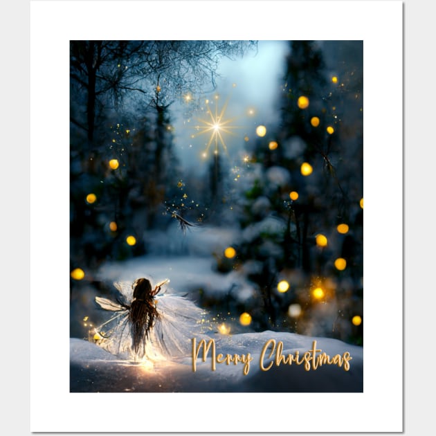 Holy Christmas Night - Winter Snowy Evening Wall Art by Design-by-Evita